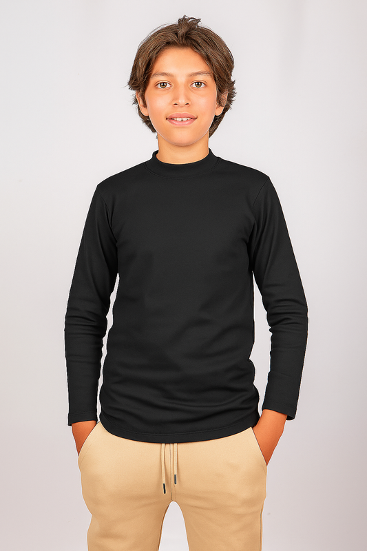Boy’s T-shirt Basic  Round Neck Sleeve