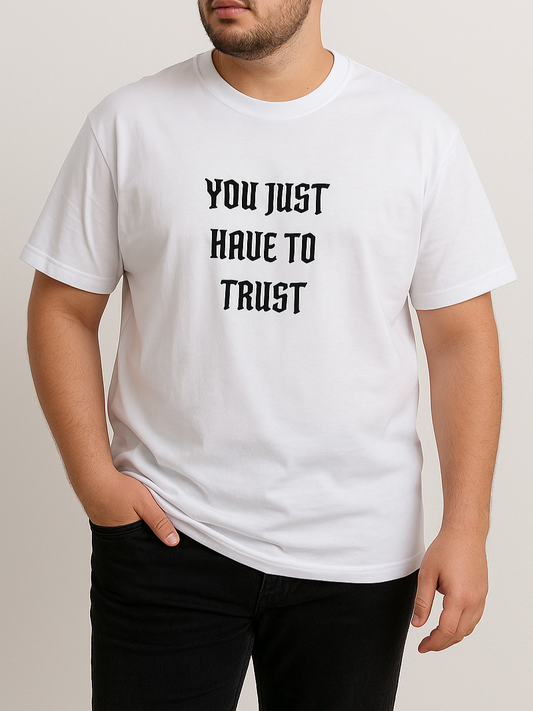 Men's T-Shirt Printed-Special sizes-White