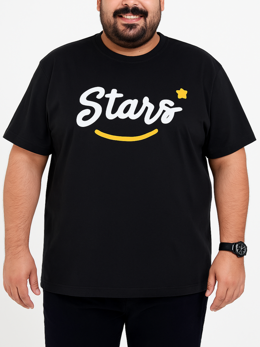 Men's T-Shirt Printed-Special sizes-Black