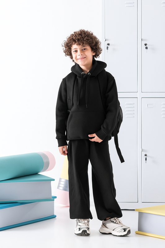Boy's sweatpants Wide Leg Summer Milton-Black