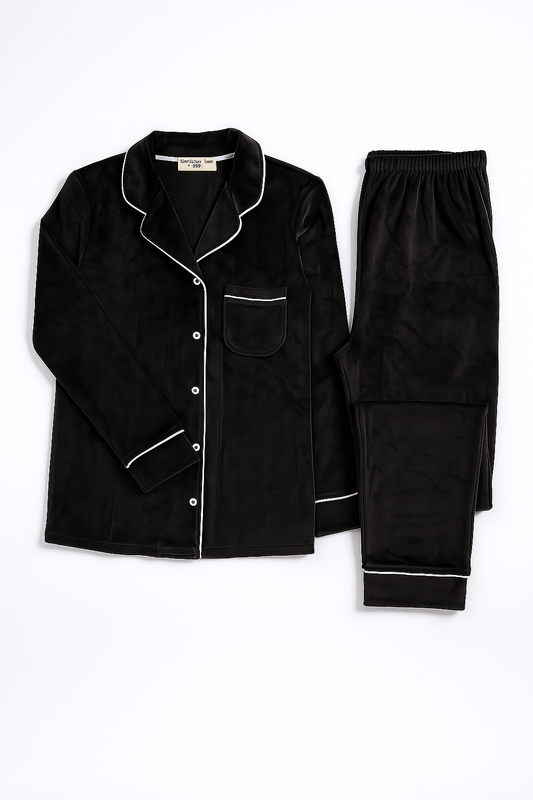 Classic women's winter pajamas in luxurious velvet