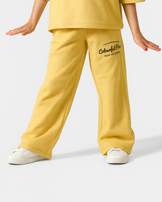 Girl`s Sweatpants Wide Leg Fashion