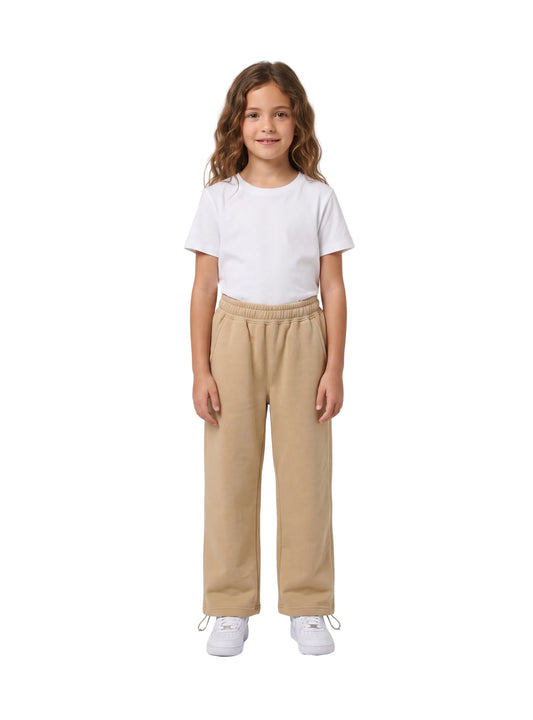 Girl's sweatpants Wide Leg Summer Milton -Beige