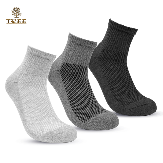 Men's Socks Half Socket Half towel 3 pcs