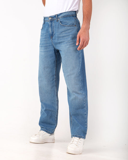 Men's pants jeans wide leg - Light Blue