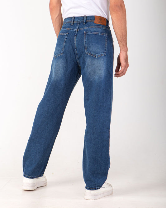 Men's pants jeans wide leg - Blue