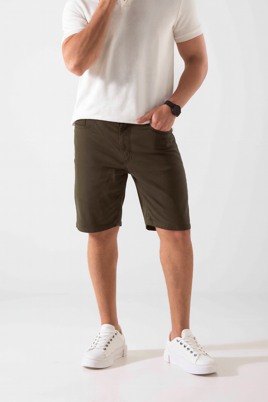 Men's Gabardine Short - Olive Dark
