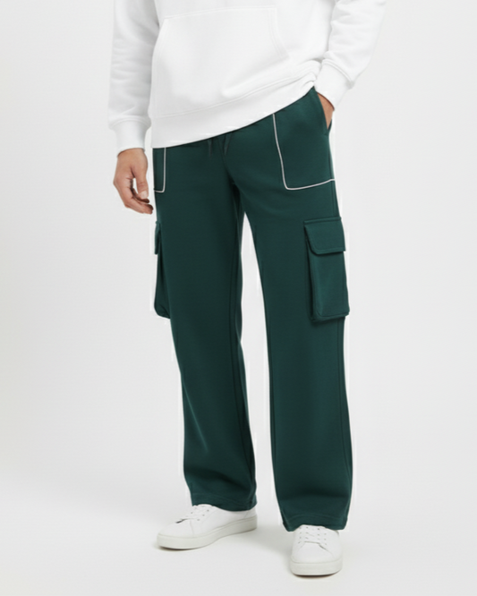 Men's Wide-Leg Cargo Sweatpants