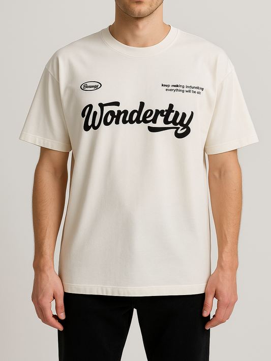 Men's T-Shirt Printed Over Size - Off White