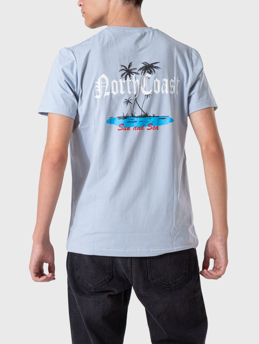 Men's T-Shirt Printed - Light Blue