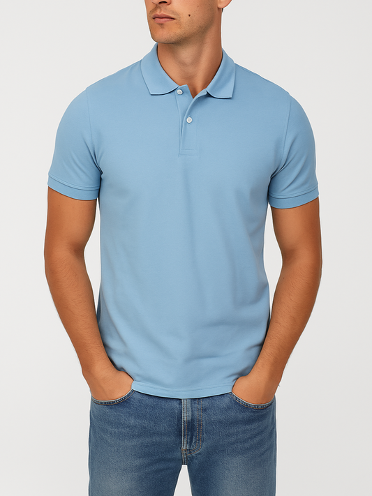 Men's Polo T-shirt - Light Blue