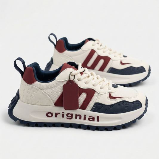 Duck shoes - 9666- White-navy