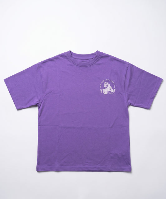 Boy`s Printed T-Shirt – Over Size-Short Sleeve- purple