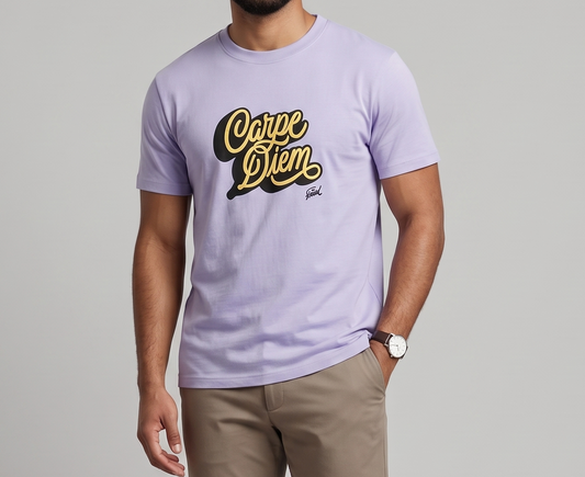 Men`s Printed T-Shirt – Purple