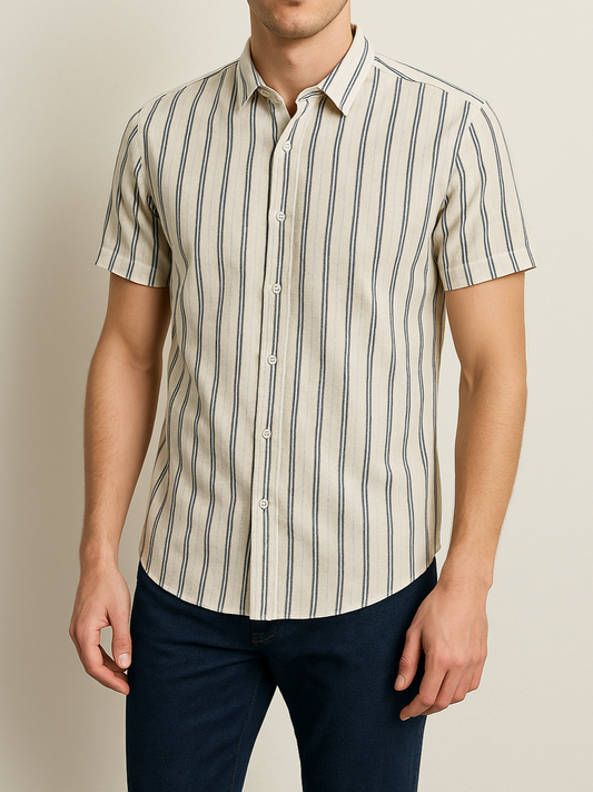 Men’s Shirt Half Sleeve Fashion - White
