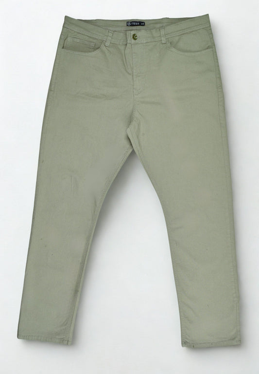 Men’s  gabardine pants 5-pocket Special sizes - Olive