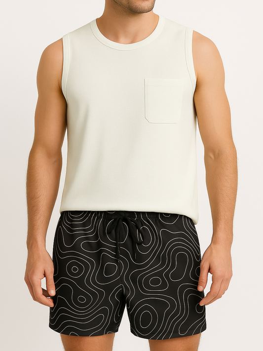 Men's sleeveless Cotton t-shirt - White