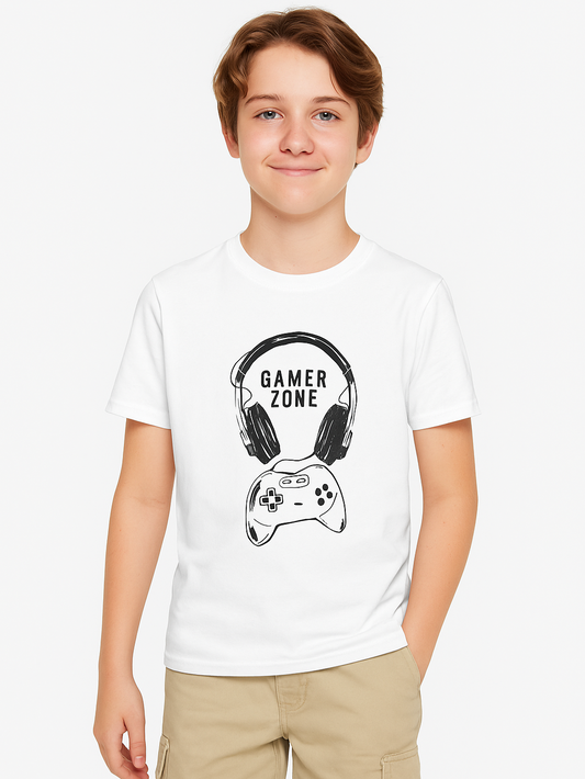 Boys’ T-Shirt Print – white
