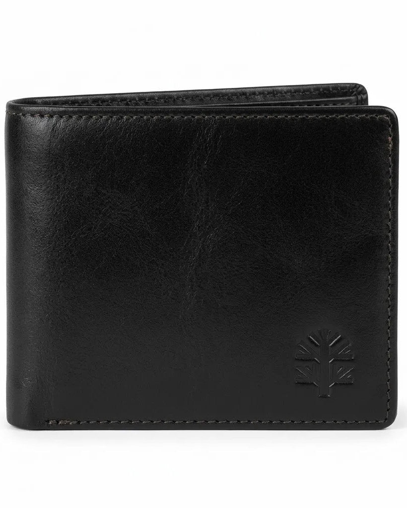  Men's genuine leather wallet in black color from TREE