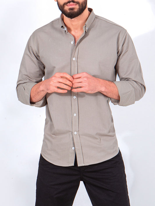 Men`s Gabardine Shirt - olive