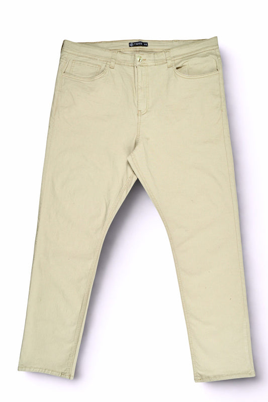Men’s  gabardine pants 5-pocket Special sizes - Beige