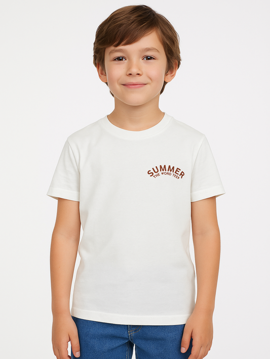 Boys’ T-Shirt Print – Off white