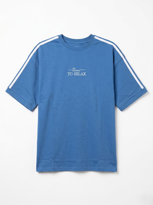 Men`s Printed T-Shirt – Turquoise