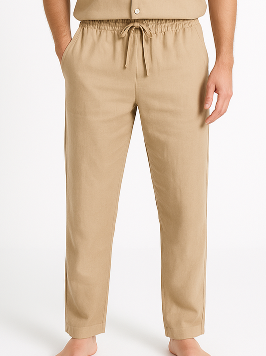 Men's linen trousers - Beige