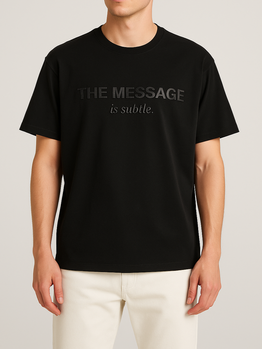 Men's T-Shirt Printed Over Size - Black