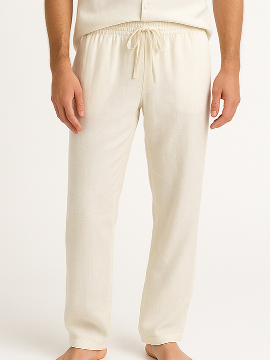 Men's linen trousers - Off White