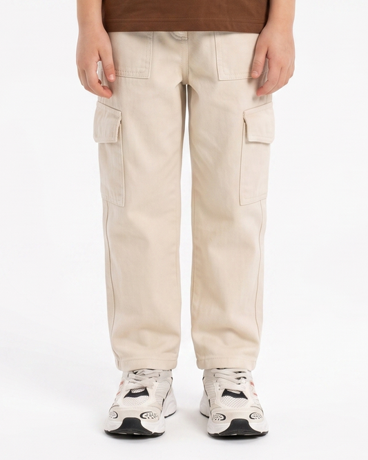 Girl's Gabardine pants Carrot -Beige