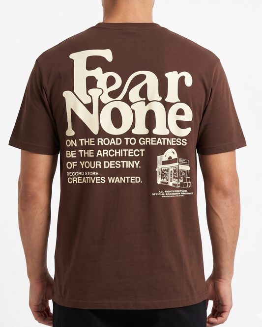 Men`s Printed T-Shirt Over Size –Brown