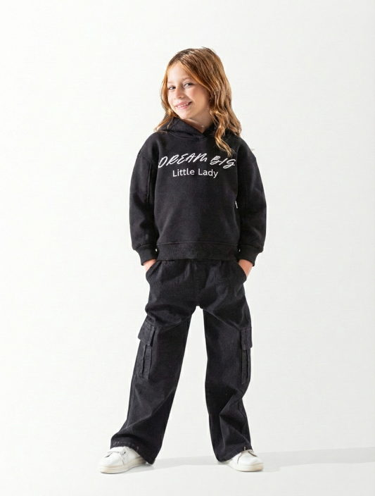 Girls' Printed Hoodie Sweatshirt