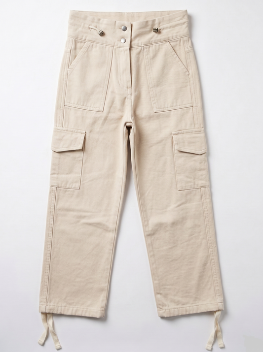 Girl's Gabardine pants Carrot -Beige