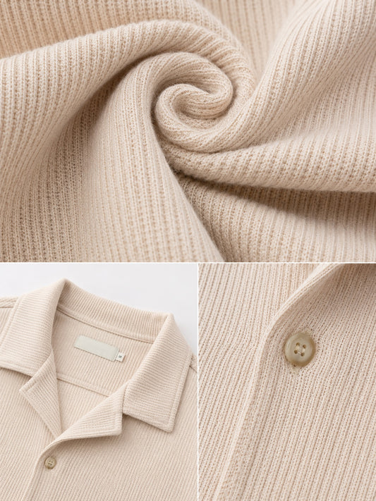 Men's Fashion Short Sleeve Shirt-Light Beige