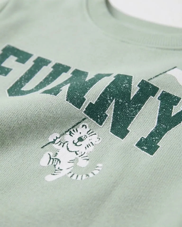 Boys' printed crewneck sweatshirt - TREE