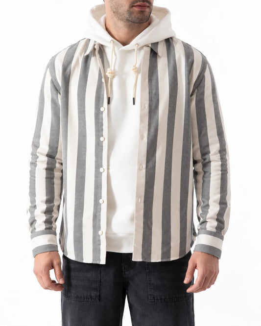 Men's Winter Striped 100% Cotton Shirt