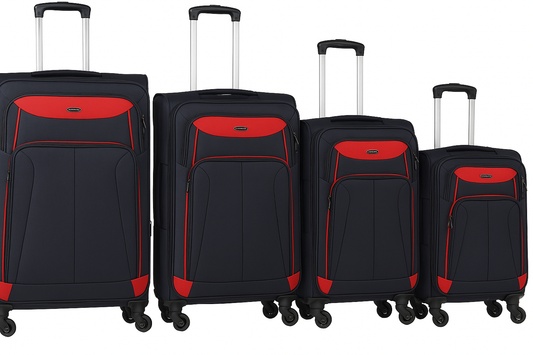 Luggage Bag – Fabric ( Black&Red )