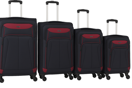 Luggage Bag – Fabric  ( Black&Maroon )