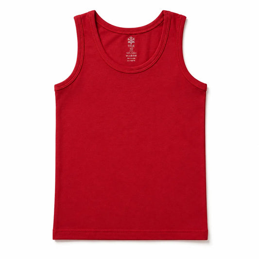 Boys’ Burgundy Tank Top 95% Cotton 5% Lycra