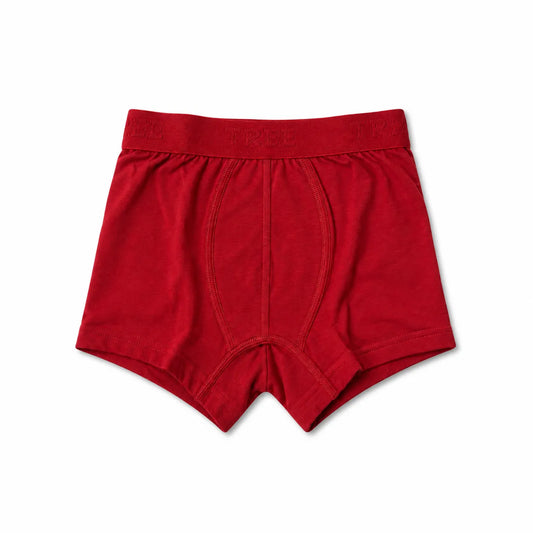 Boys’ Burgundy Boxer Briefs – 95% Cotton, 5% Lycra
