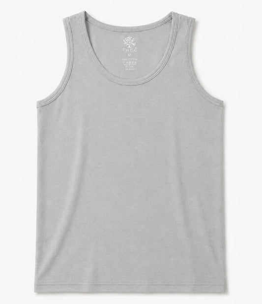 Men’s Light Grey 100% Cotton Tank Top