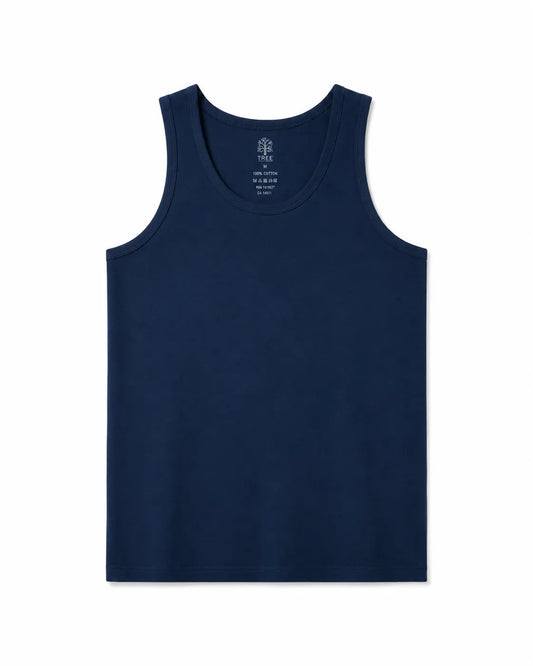 Men’s Indigo 100% Cotton Tank Top