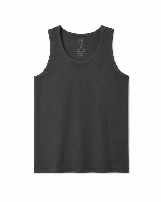 Men’s Dark Grey 100% Cotton Tank Top