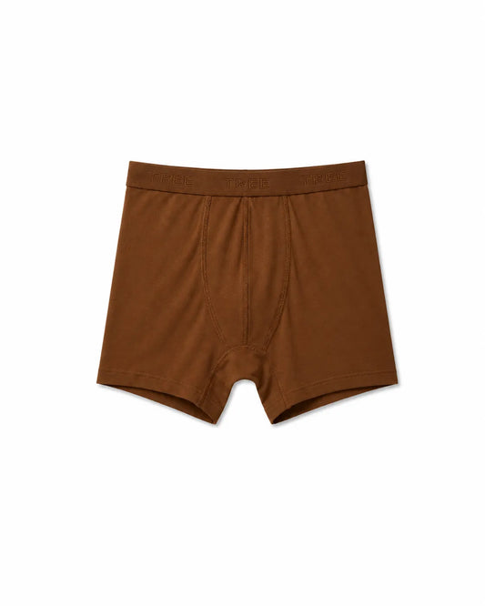 Men’s Brown Boxer Briefs – 95% Cotton, 5% Lycra