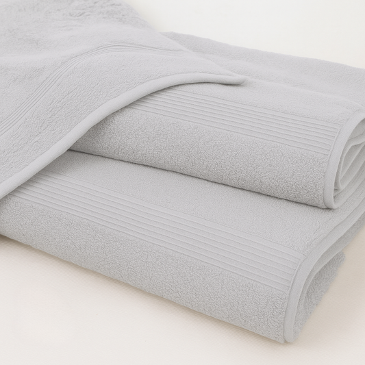 فوطة قطن 100% فاخرة - رصاصي فاتح