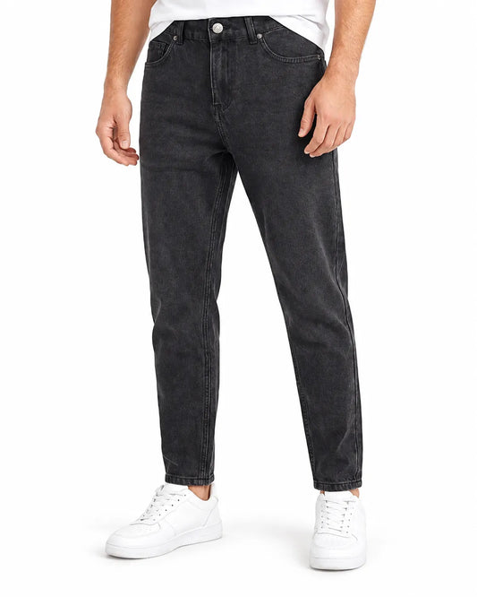 Men’s Black Boyfriend Fit Jeans – 99% Cotton