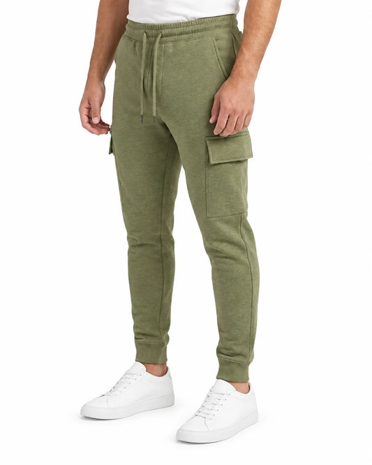 Men's Olive Cargo Sweatpants