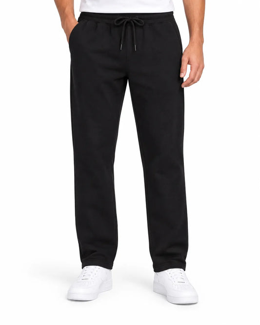 Men's sweatpants - overlock style - Black
