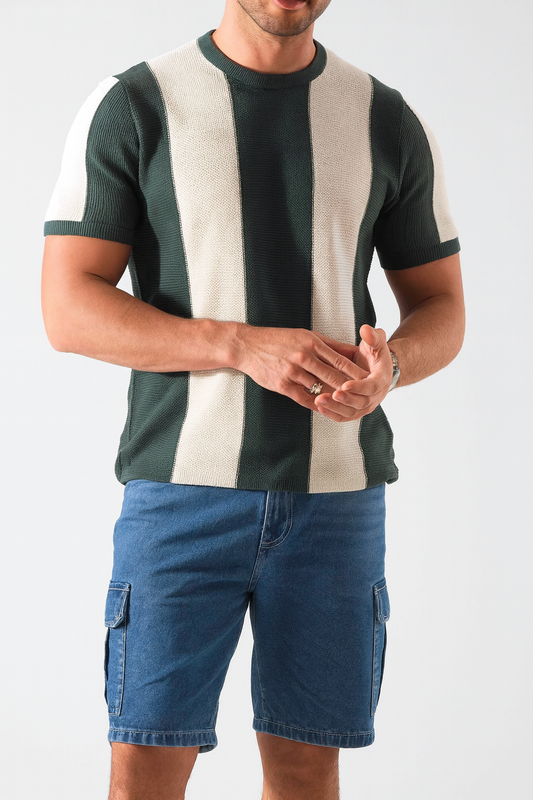 Men’s T-shirt Knitted Fashion Olive